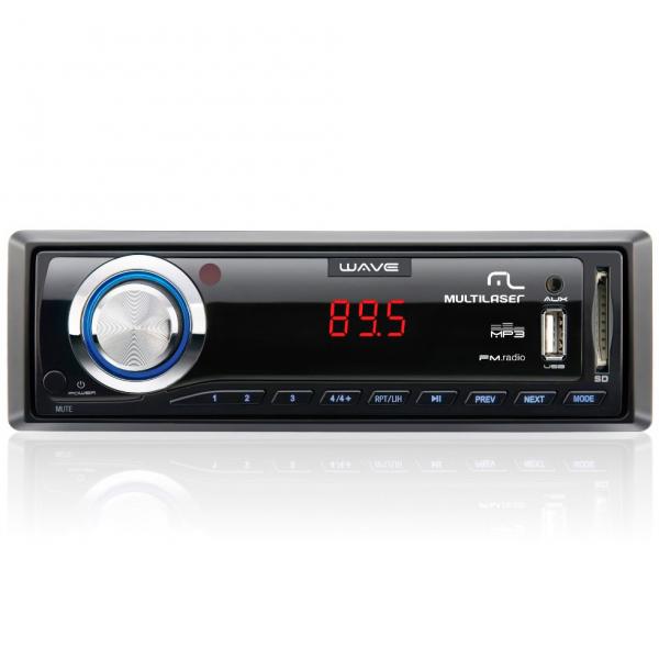 Auto Rádio Automotivo MP3 USB SD Card Wave Multilaser P3108