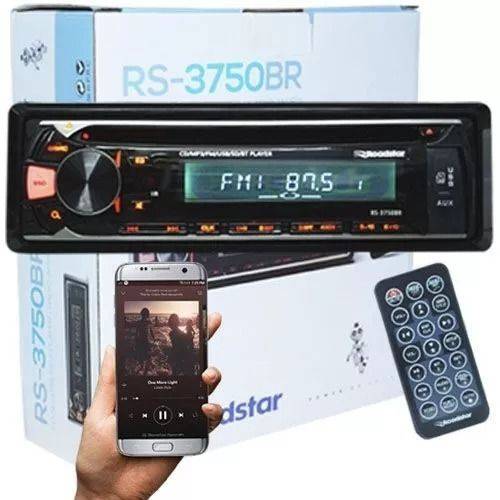 Auto Radio Cd Player Roadstar Usb / Bluetooth / Sd C/controle 4x52 Rms Rs-3750br