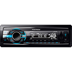 Auto Rádio com MP3 Player Rádio AM/FM Pósitron SP2300BT Entradas USB e SDCard com Bluetooth