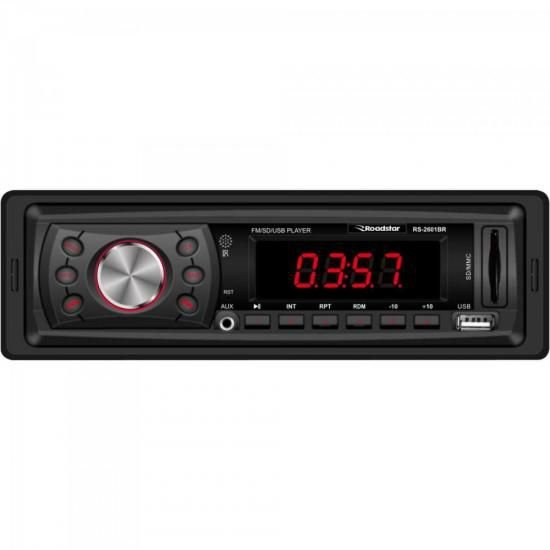 Auto Radio FM/USB/SD/AUX RS2601BR Preto Roadstar