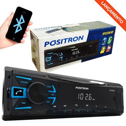Rádio Mp3 Pósitron Sp2230bt Bluetooth Usb Rádio Fm Wma