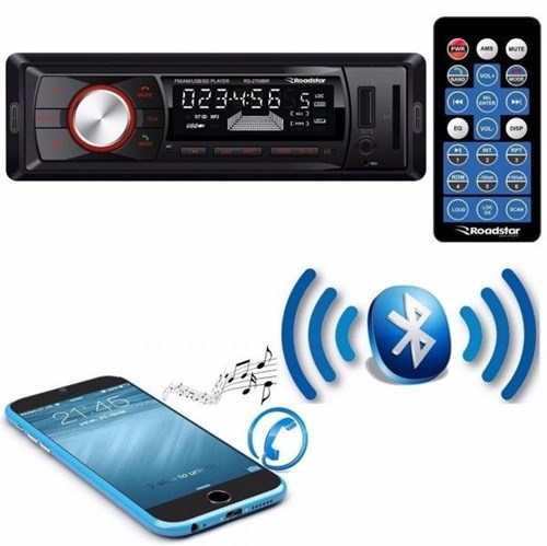 Auto Radio Roadstar Brasil RS2709BR 4x50Rms Bluetooth MP3 FM USB SD com Controle