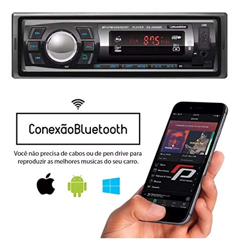 Auto Rádio Roadstar Rs2606br Bluetooth Mp3/fm/usb