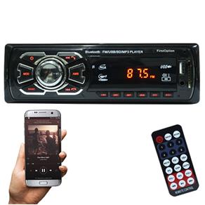 Auto Rádio Som - Mp3 Player Automotivo Carro Bluetooth Fm Sd Usb Controle First Option 6630BN