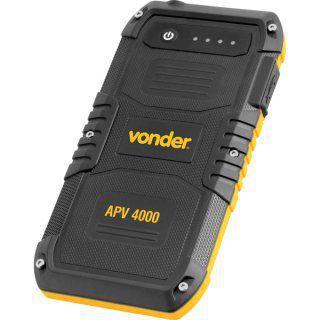 Auxiliar de Partida Portátil e Carregador USB de Smartphone APV 4000 VONDER
