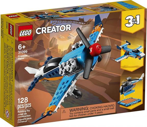 Avião a Hélice Creator 3 em 1 - Lego 31099