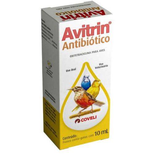 Avitrin Antibiótico para Pássaros 10ml - Coveli