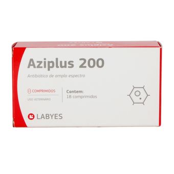 Aziplus 200 com 18 Comprimidos para Cães e Gatos Labyes