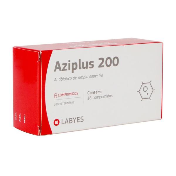 Aziplus 200 com 18 Comprimidos para Cães e Gatos Labyes