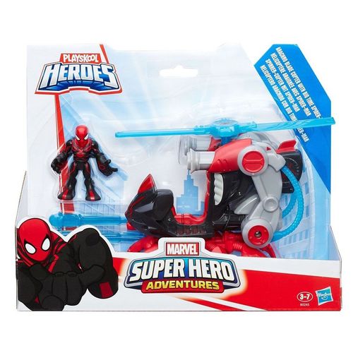 B0230 Marvel Playskool Homem Aranha com Helicóptero-aranha