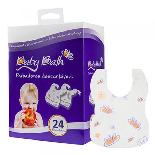 Babadores Descartáveis com 24 Unidades Baby Bath - Brasbaby