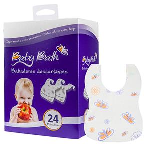 Babadores para Bebê Descartáveis Baby Bath - 24 UN