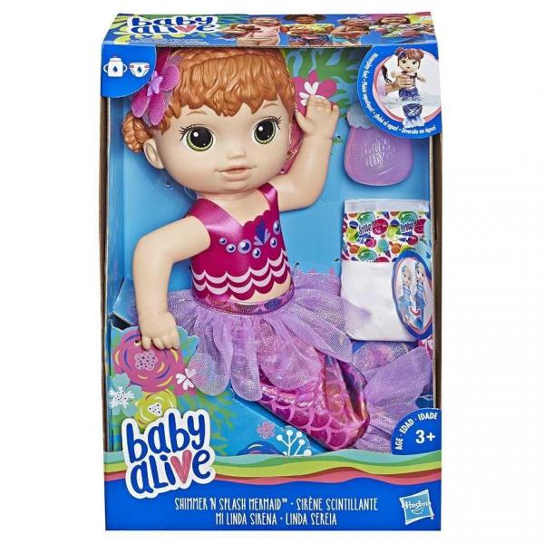 Baby Alive Boneca Linda Sereia Ruiva Hasbro E4410