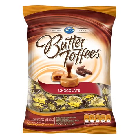 Bala Butter Toffees Chocolate 100g - Arcor