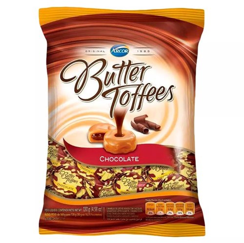 Bala Butter Toffees Chocolate 130g - Arcor