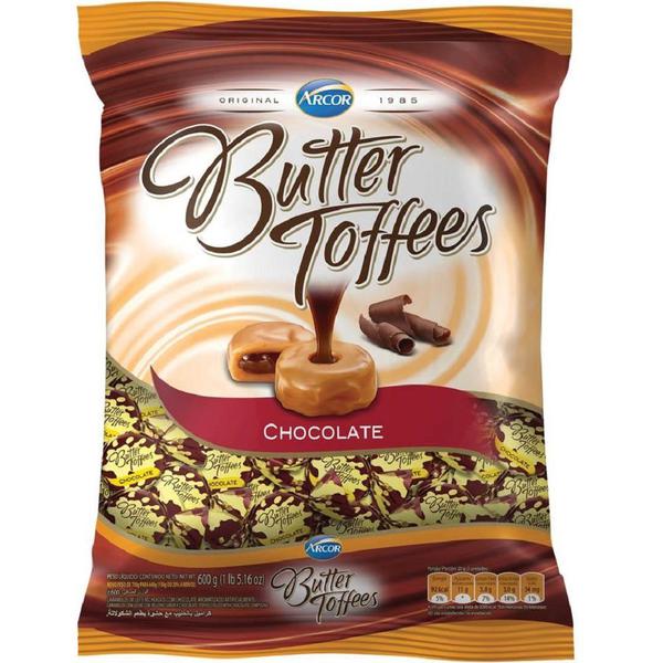 Bala Butter Toffees Chocolate 600g 1 UN Arcor