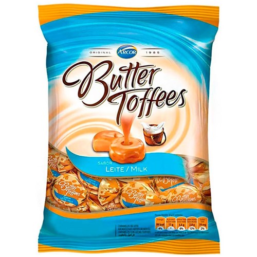 Bala Butter Toffees Leite 600g - Arcor