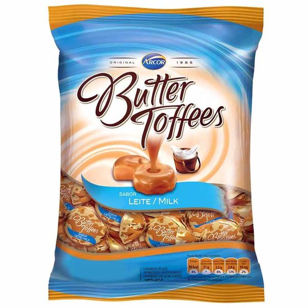 Bala Butter Toffees Leite 600g Arcor