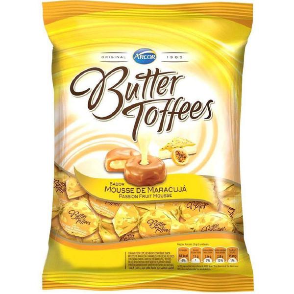 Bala Butter Toffees Maracuja 100g 1 Pacote Arcor