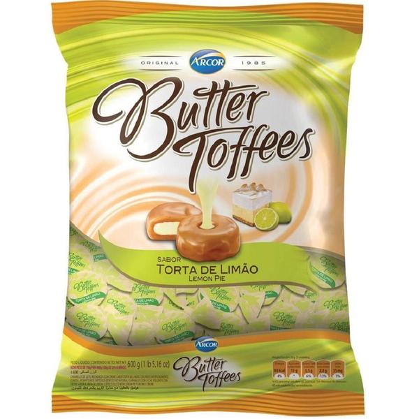 Bala Butter Toffees Torta de Limao 600g 1 UN Arcor