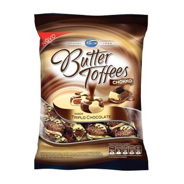 Bala Butter Toffees Triplo Chocolate 600g - Arcor
