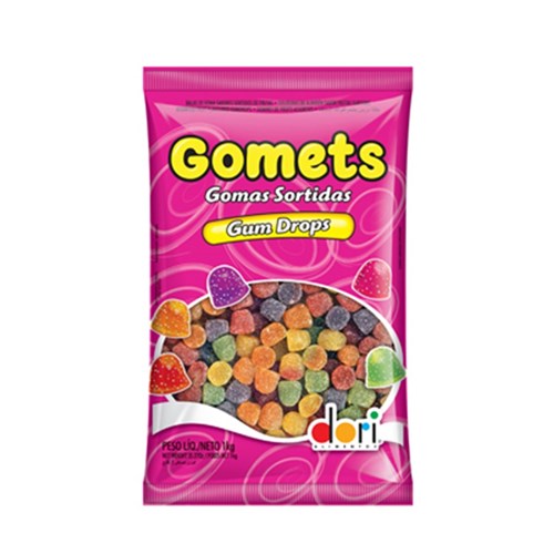 Bala de Goma Gomets Gomas Sortidas Dori - Gum Drops - 1 Kg