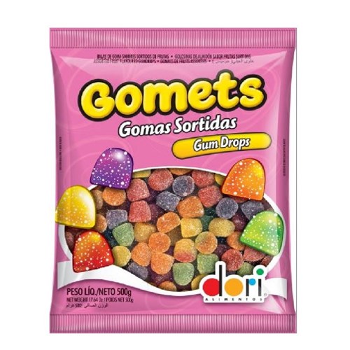 Bala de Goma Gomets Gomas Sortidas Dori - Gum Drops - 500 Gr