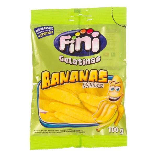Bala Gelatina Fini Bananas 100G