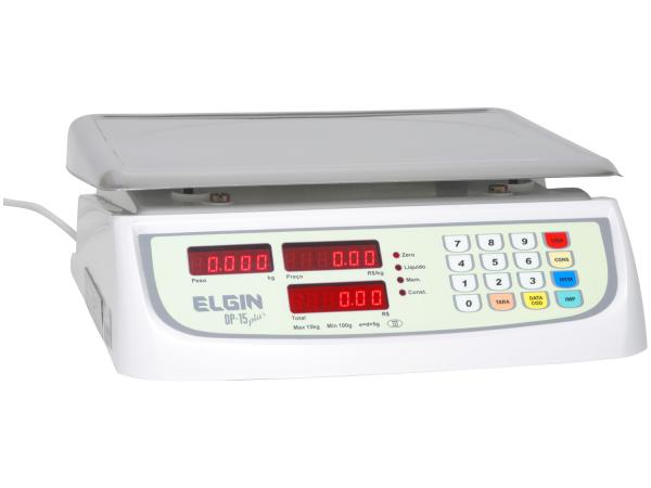 Balança Comercial/Industrial Eletrônica Elgin - DP15 Plus Até 15 Kg
