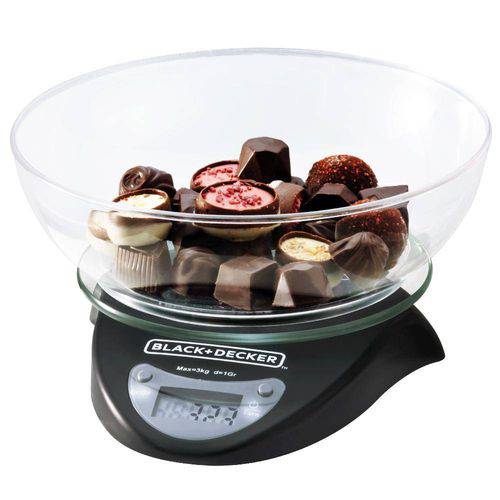 Balança de Cozinha 3kg com Visor Digital Bc250 - Black Decker