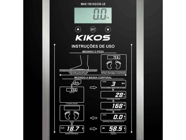 Tudo sobre 'Balança Digital Até 150kg Vidro Temperado - Super Fina - Kikos B-ISON - B'