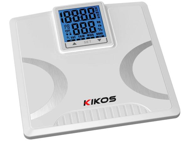 Balança Digital com Medidor de Gordura - Vidro Temperado - Kikos Taurus