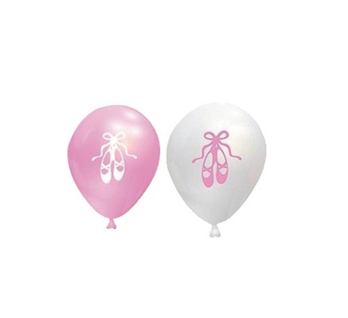 Balão Bailarina Rosa Claro com Branco