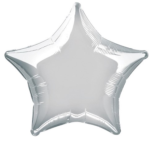 Balão de Estrela Prata Metalizado 18''