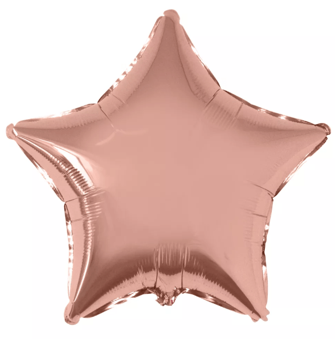 Balão de Estrela Rose Metalizado 18''