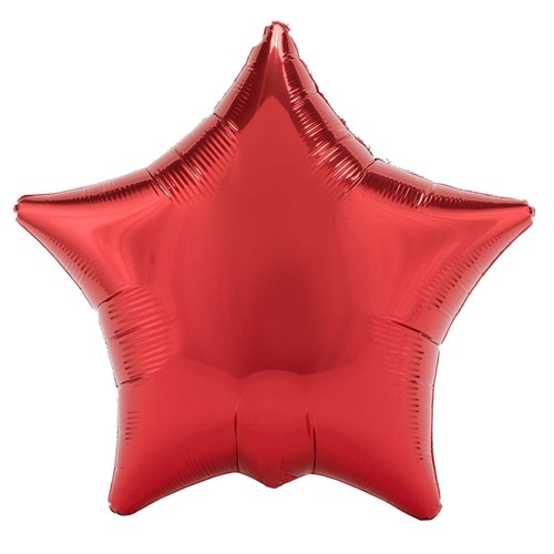 Balão de Estrela Vermelho Metalizado 18''