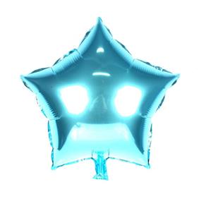 Balão Metalizado Estrela Azul Claro 48cm