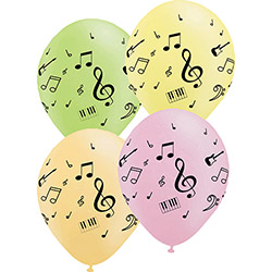 Balão Notas Musicais Neon - Balloontech