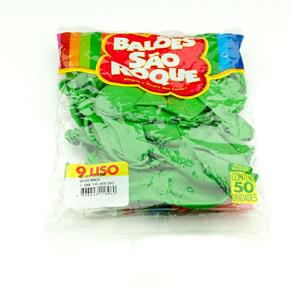 Balão São Roque Liso Número 9 C/50 Unidades Verde Maçã