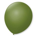 Balão São Roque Redondo N°8 C/50un Verde Militar