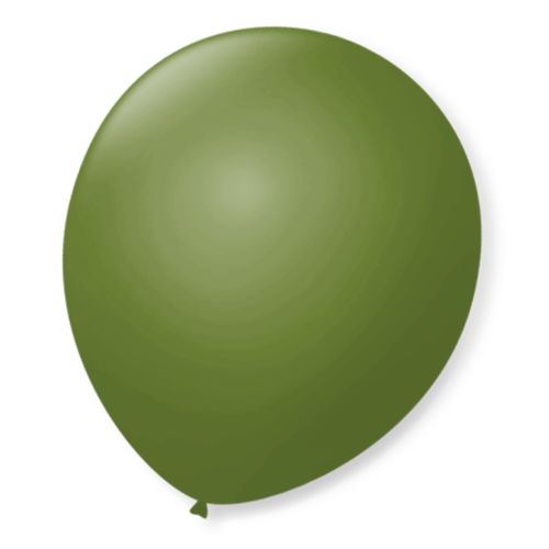 Balão São Roque Redondo N°8 C/50un Verde Militar