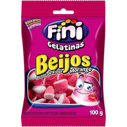 Balas de Gelatina FINI - BEIJOS 100g