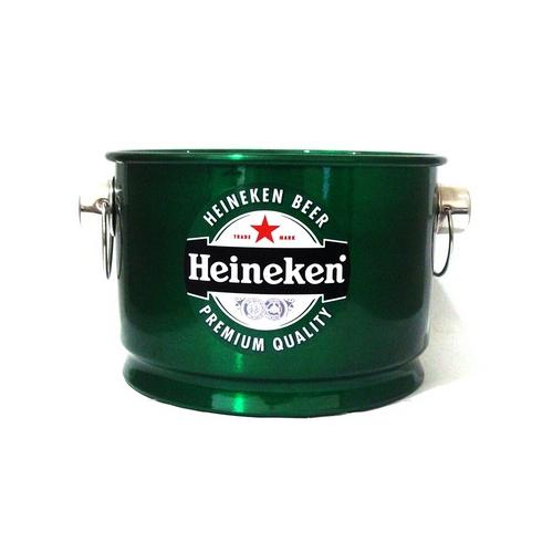 Tudo sobre 'Balde Alumínio Para Gelo Cerveja Verde Logo Heineken 12l'