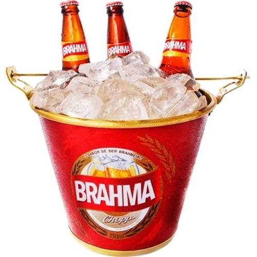 Balde de Gelo Brahma 5 Litros C/ Alça e Abridor de Garrafa Bebidas Cerveja Refri - Doctor Cooler