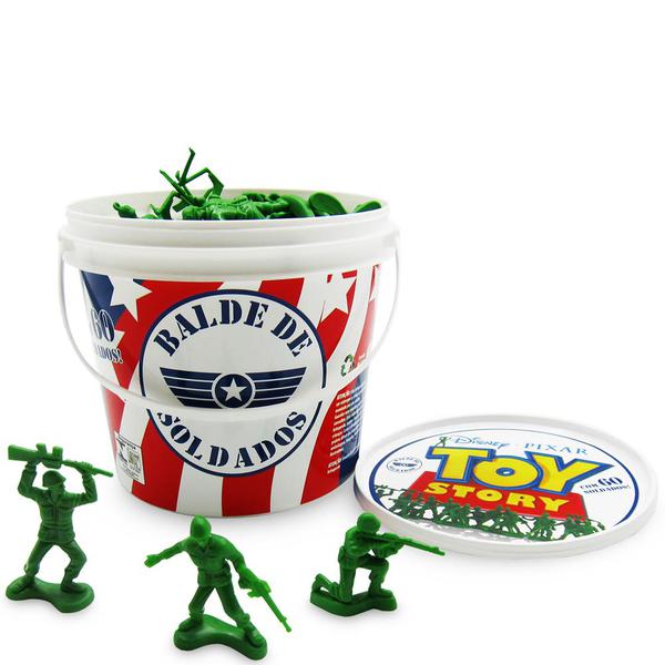 Balde de Soldados Toy Story 60 Peças - Toyng - Toyng Brinquedos