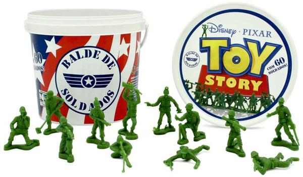 Balde de Soldados Toy Story Disney com 60 Peças Toyng