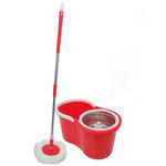 Balde Mop Vermelho Esfregao Inox Centrifuga Segma - 2 Refil Promoção