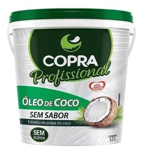 Balde Oleo de Coco Copra Sem Sabor 3,2l Litros