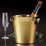 Tudo sobre 'Balde para Champagne/Vinho 4,5L 22cm Gold em Aço Inox - La Cuisine'