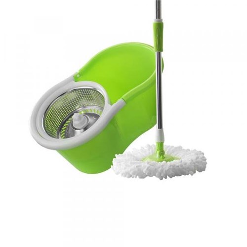 Balde Spin Mop 360 Centrifuga 2 Esfregão Cesto Inox - Verde